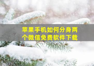 苹果手机如何分身两个微信免费软件下载