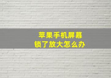 苹果手机屏幕锁了放大怎么办