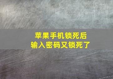 苹果手机锁死后输入密码又锁死了