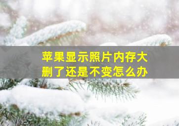 苹果显示照片内存大删了还是不变怎么办