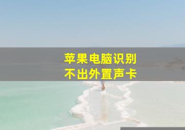 苹果电脑识别不出外置声卡