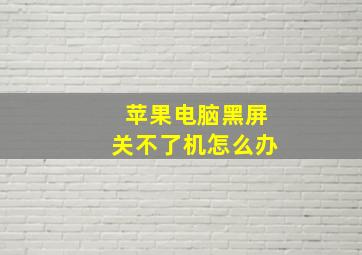 苹果电脑黑屏关不了机怎么办