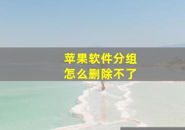 苹果软件分组怎么删除不了