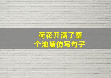 荷花开满了整个池塘仿写句子