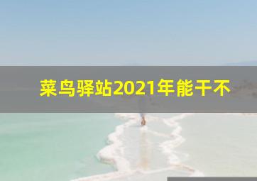 菜鸟驿站2021年能干不