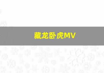 藏龙卧虎MV