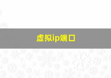 虚拟ip端口