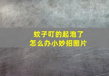 蚊子叮的起泡了怎么办小妙招图片