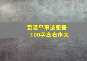 袁隆平事迹感悟100字左右作文