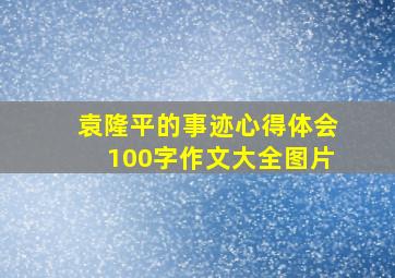 袁隆平的事迹心得体会100字作文大全图片