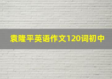 袁隆平英语作文120词初中