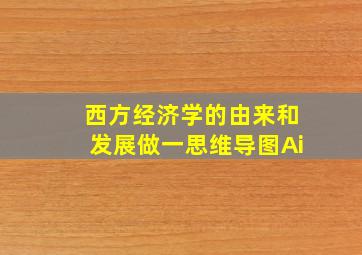 西方经济学的由来和发展做一思维导图Ai