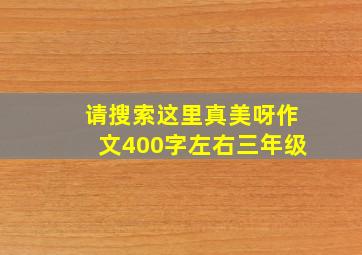 请搜索这里真美呀作文400字左右三年级