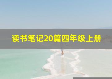 读书笔记20篇四年级上册