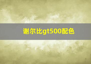 谢尔比gt500配色