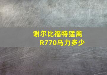 谢尔比福特猛禽R770马力多少