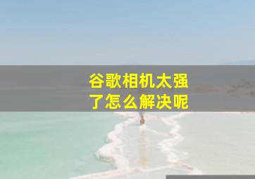 谷歌相机太强了怎么解决呢