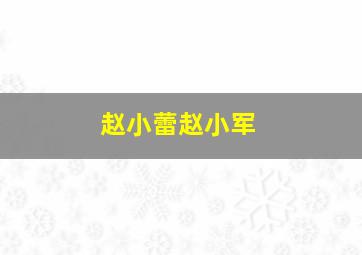 赵小蕾赵小军