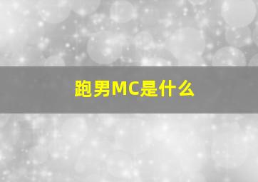 跑男MC是什么