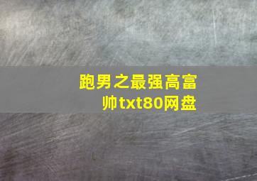 跑男之最强高富帅txt80网盘