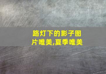 路灯下的影子图片唯美,夏季唯美