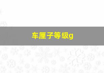 车厘子等级g