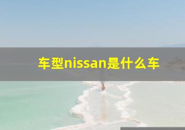 车型nissan是什么车