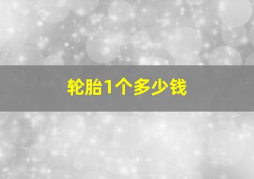 轮胎1个多少钱