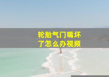 轮胎气门嘴坏了怎么办视频