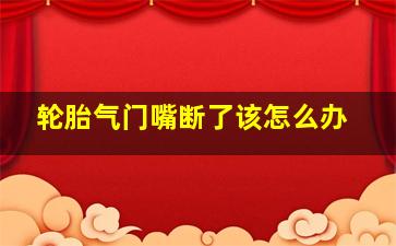 轮胎气门嘴断了该怎么办