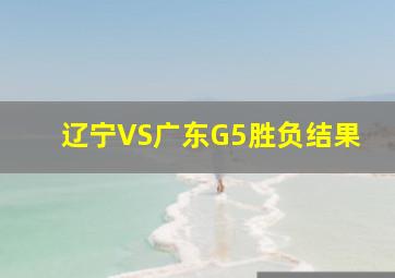 辽宁VS广东G5胜负结果