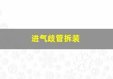 进气歧管拆装