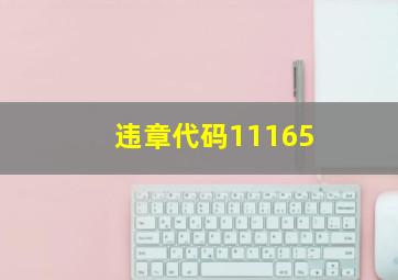 违章代码11165