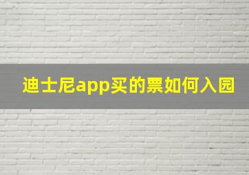 迪士尼app买的票如何入园