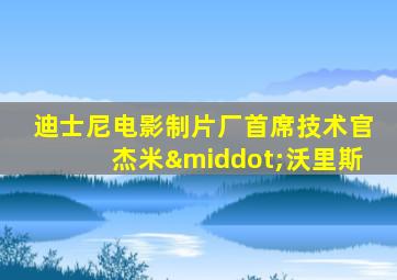 迪士尼电影制片厂首席技术官杰米·沃里斯