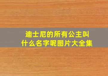 迪士尼的所有公主叫什么名字呢图片大全集