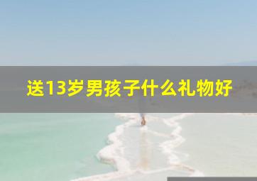 送13岁男孩子什么礼物好