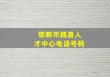 邯郸市魏县人才中心电话号码