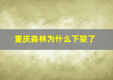 重庆森林为什么下架了