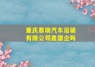 重庆泰瑞汽车运输有限公司是国企吗