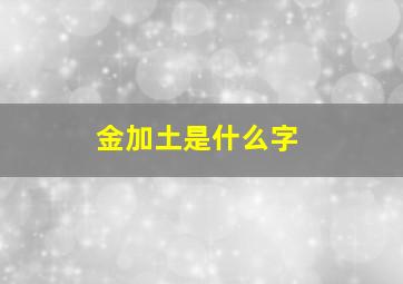 金加土是什么字