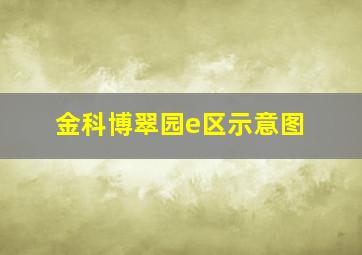 金科博翠园e区示意图