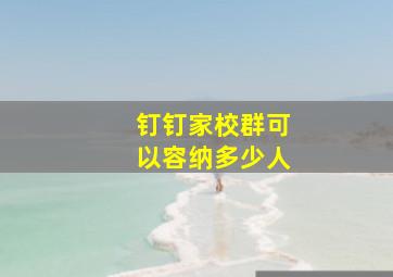 钉钉家校群可以容纳多少人