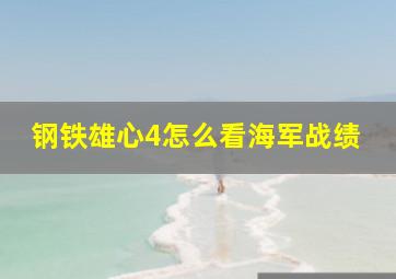 钢铁雄心4怎么看海军战绩