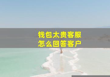 钱包太贵客服怎么回答客户