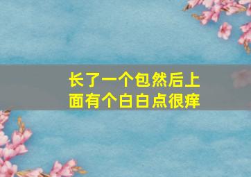 长了一个包然后上面有个白白点很痒