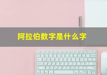 阿拉伯数字是什么字