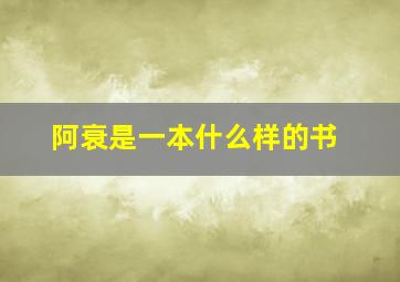 阿衰是一本什么样的书