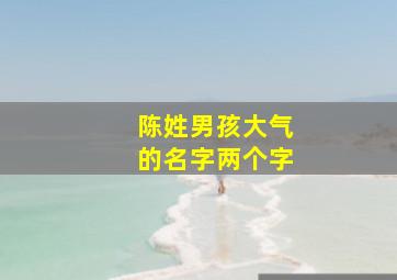 陈姓男孩大气的名字两个字