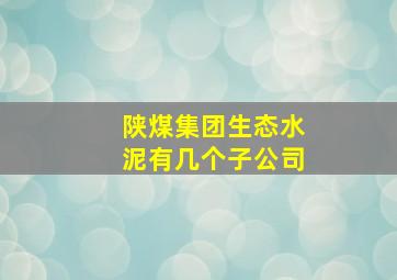 陕煤集团生态水泥有几个子公司